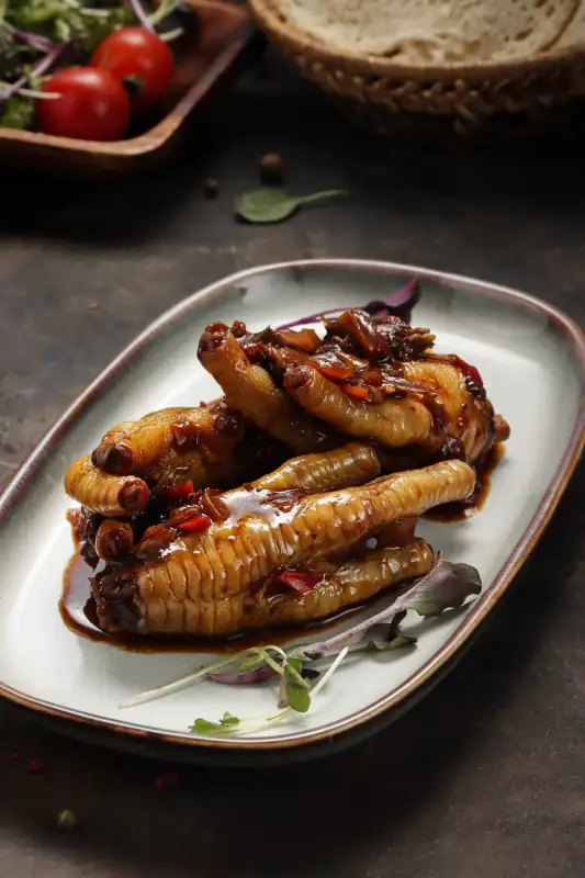 Garritas de pollo con salsa de ostras